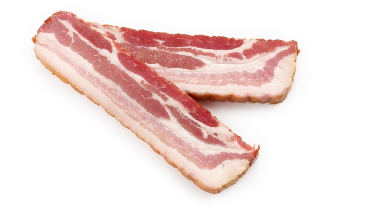 Sliced smoked bacon